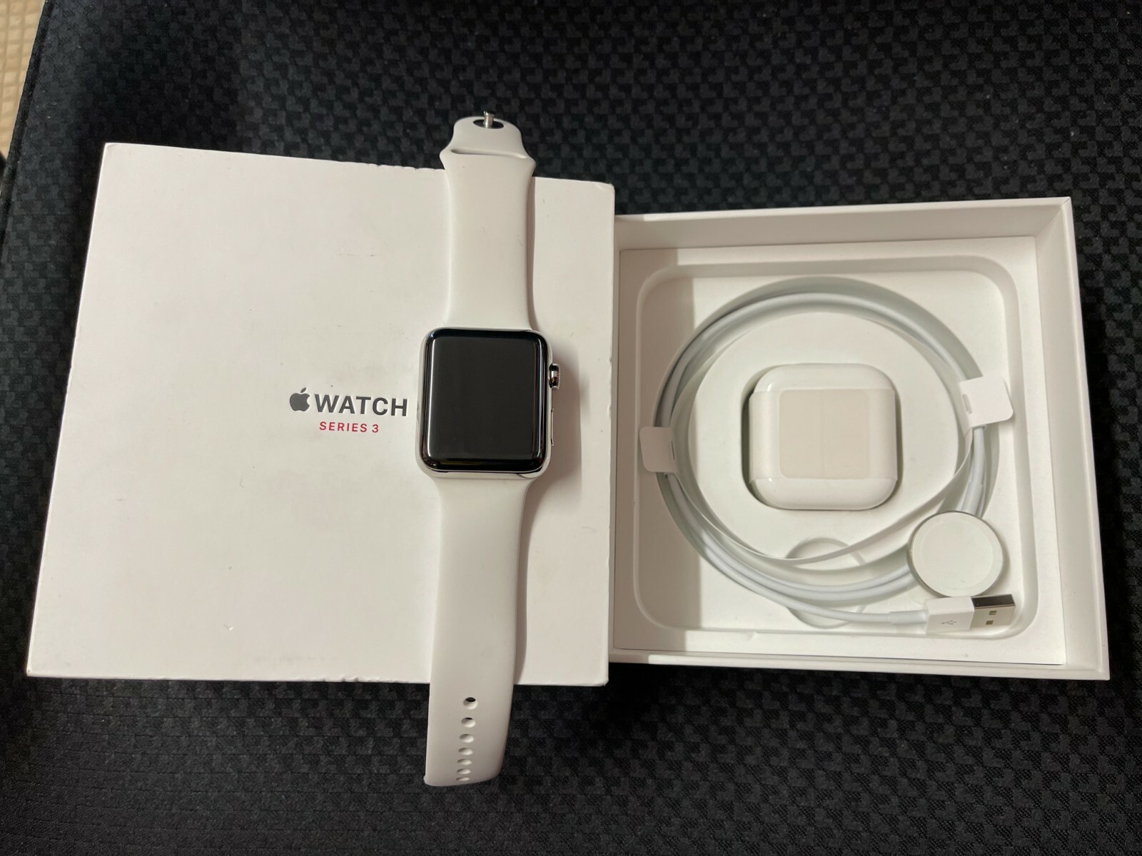 Apple Watch Series 3 42mm Custodia in acciaio inox con Morbido BIANCO SPORT  FASCIA - Shopping.com