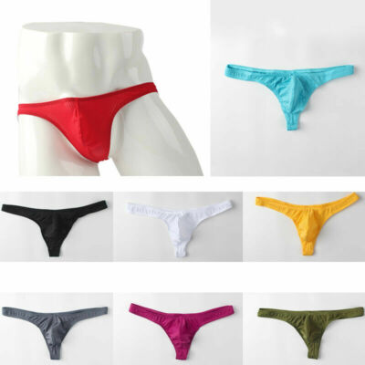 Herren-Slip Aus Eisseide T-Rücken Tanga-Unterwäsche Niedriger Taillen-Tanga- C8