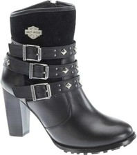 Harley-Davidson Women's Abbey Leather & Suede Motorcycle Fashion Boots