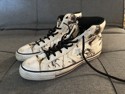 Converse Cons One Star Palm Trees Men's 10 W 12 White Black Sneakers 148513C