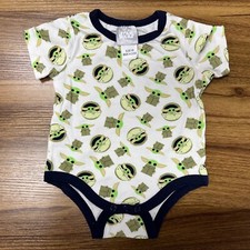 NEW Baby Yoda Star Wars 0-3 Months Bodysuit, Grogu Infant Newborn Clothes 0-3M