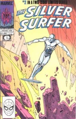 Silver Surfer (1988) #   2 (6.0-FN) Moebius art, Price tag on cover 1988