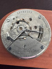 VINTAGE 18 SIZE ELGIN HUNTING POCKET WATCH MOVEMENT GR. 316 KEEPING TIME