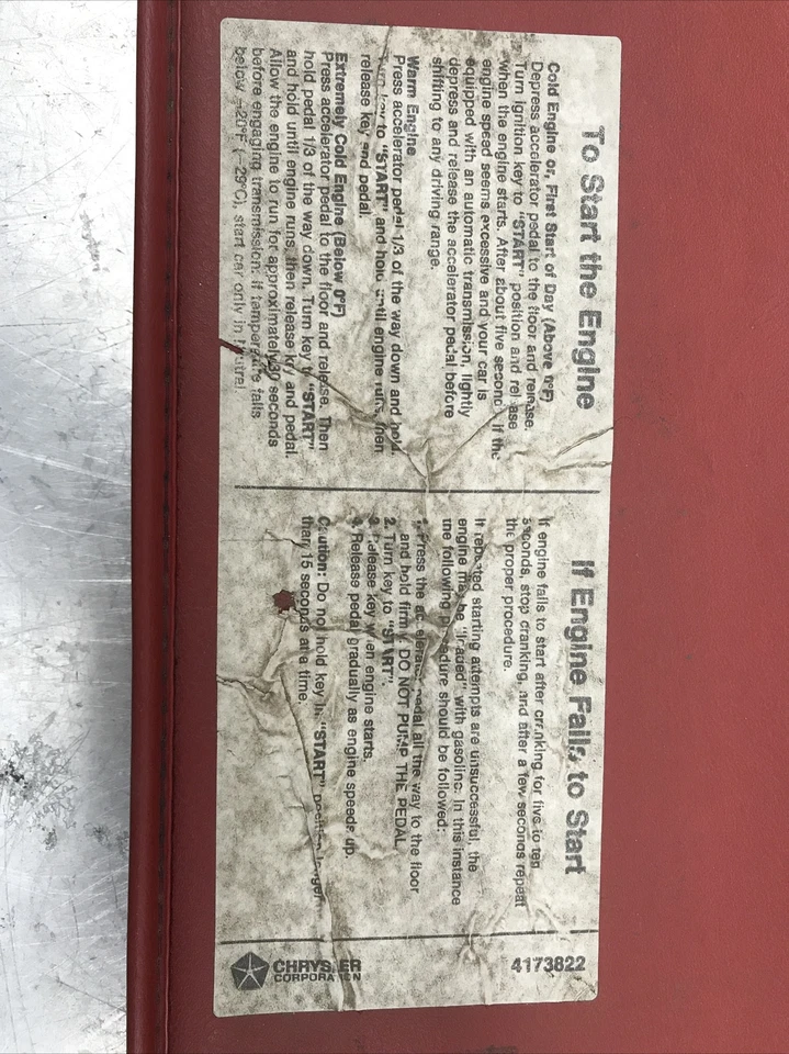 Dodge Truck 1979-1989 parasoles rojos 80 81 82 83 84 85 86 87 Ram Mopar manual Foto 2 de 4