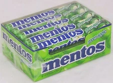 Mentos Green Apple Flavored Chewy Candy 1 Box 15 Rolls Mints Apples Bulk Candies