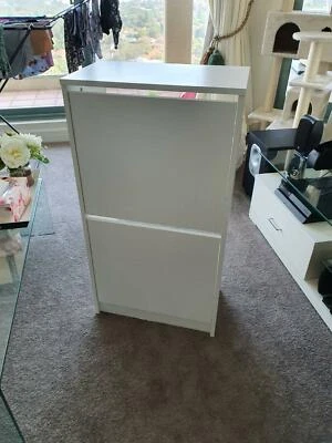 Ikea Shoe Cabinet With 2 Drawers White Bissa Cabinets