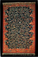 Tapestry Woven Carpet Rumania 1920 s wool Victoria Albert Museum Postcard