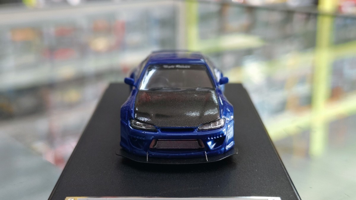 Street Warrior Nissan Silvia S15 Rocket Bunny Blue Diecast Car