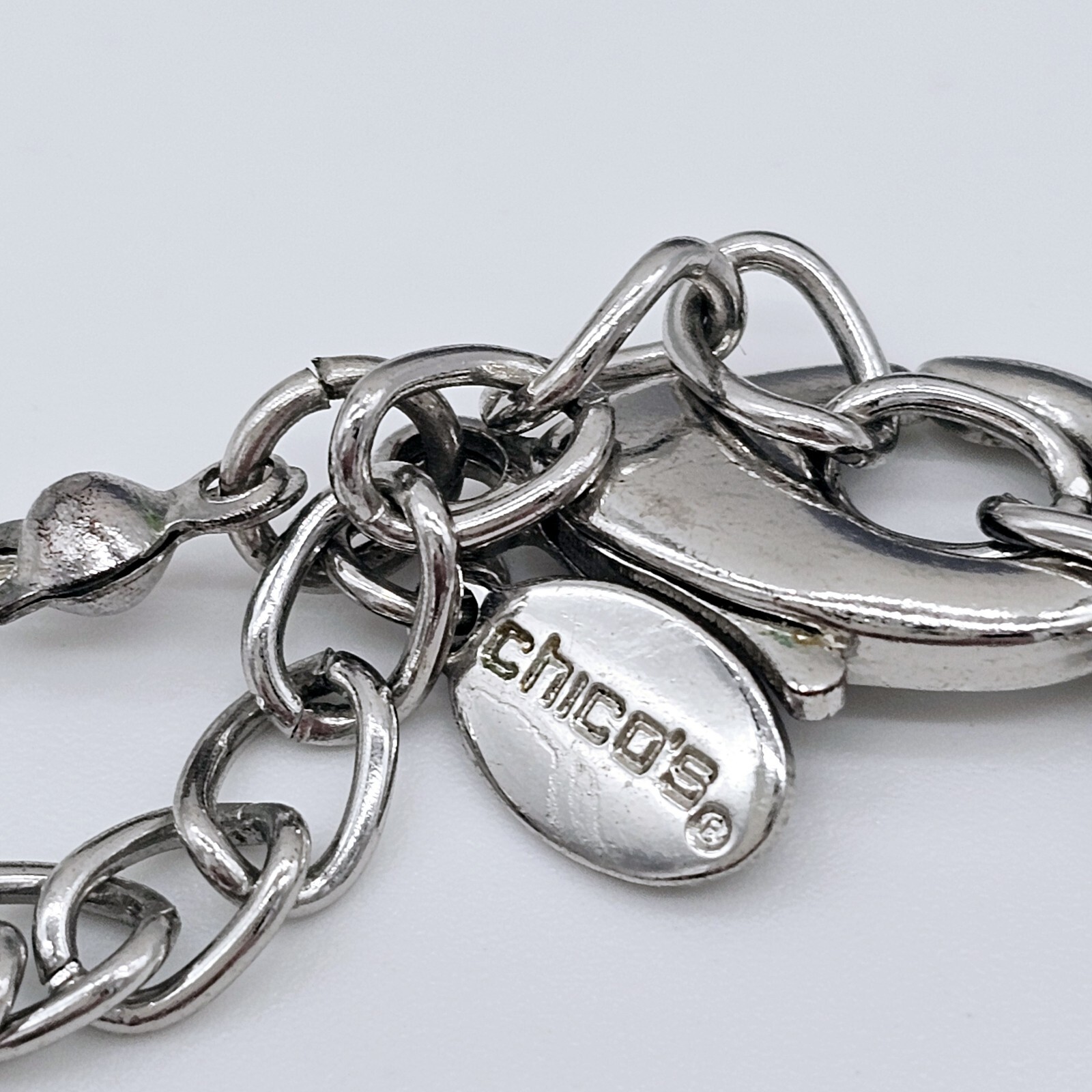 Chico's Statement Necklace Multi Layer Abalone St… - image 3