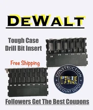 DeWalt Tough Case Insert Drill Bit Holder Racks Bit storage holder  HOLDS 14