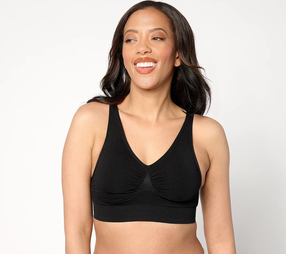 Anybody Intimates Wirefree Cuplift Seamless Bra-Black-Medium-NEW
