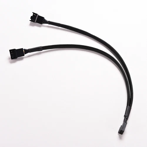 4Pin PWM To 2Dual PWM Computer Case Fan Power Sleeved Y-Splitter Adapter Cable3C