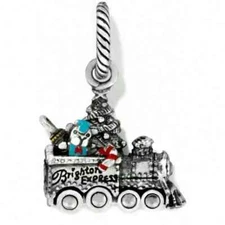 New Brighton All Abord Train Christmas Silver & Enamel Charm