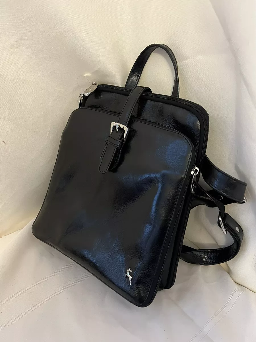 Ashwood Leather Backpack Purse Black