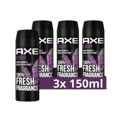 Axe Deospray Excite Deodorant without Aluminum with Effective Protection against