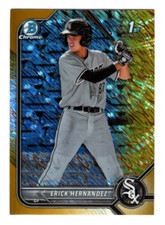 Erick Hernandez 2022 Bowman Chrome 1st Year Gold Shimmer Refractor /50 White Sox