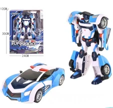 Tobot V Tornado Athlon Police Car Transforming Robot Vehicle Action Figure Toy