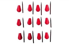 Lakco Ice Fishing Foam Bobber (12 Bulk) Slotted with Pick, EZ-ON #S715R-BULK