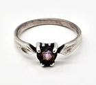 Dakota West Shube Purple amethyst heart vintage sterling silver ring size 8