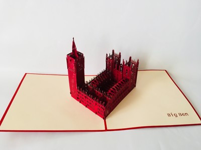 Big Ben, 3D-Klappkarten, Pop-up Karten, Glückwunschkarte