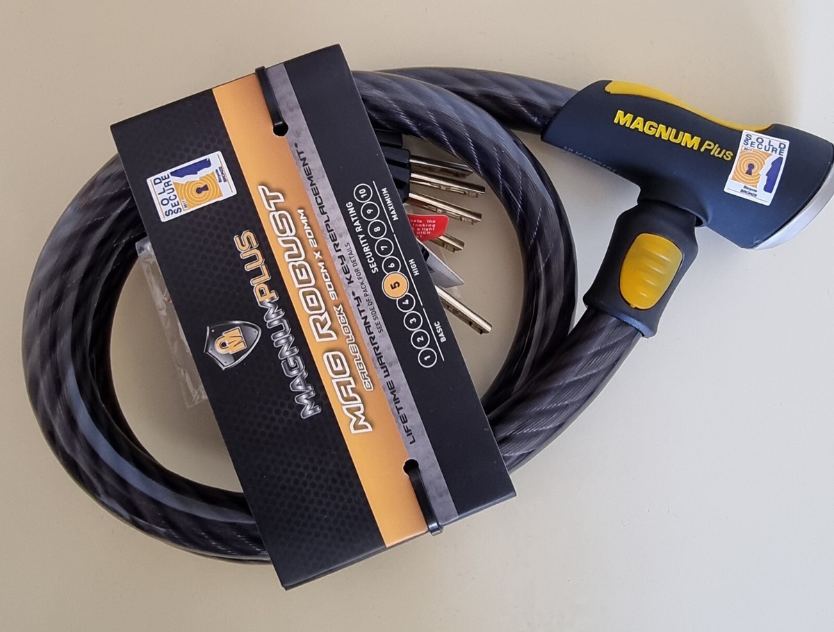Magnum Plus Bike Lock Magnum Plus Mag Flex Coil Lock 185cm X 12mm