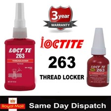 thread lock  263 10ml 50ml 250ml general purpose, high strengthing bolt tite uk