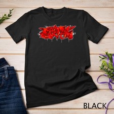 ESTILO Pieza Graffiti Rojo Graffiti Hiphop Camisa Unisex Camiseta