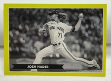 Josh Hader 2021 Topps 582 Montgomery Club Yellow Black & White SP - BREWERS