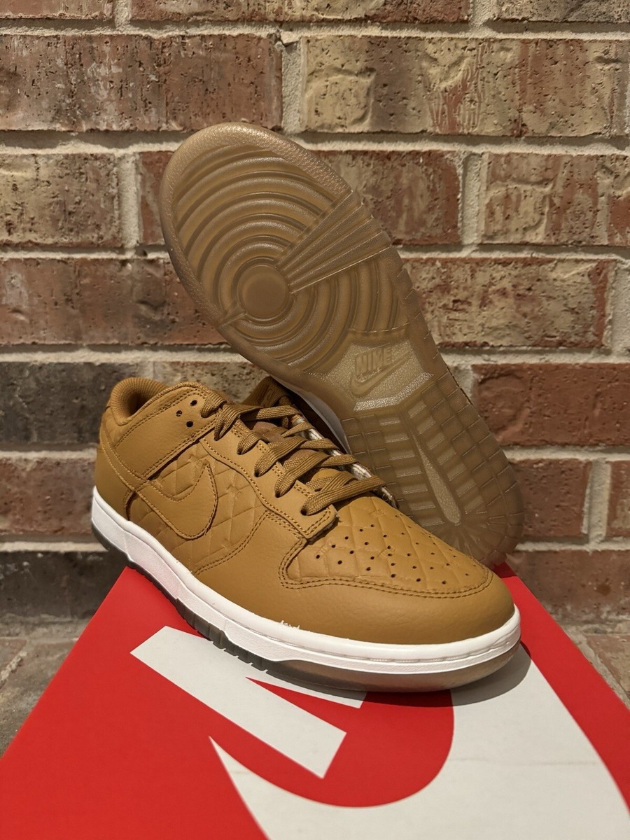 New Nike Dunk Low Quilted Wheat Gum Sail Padded DX3374-700 11.5