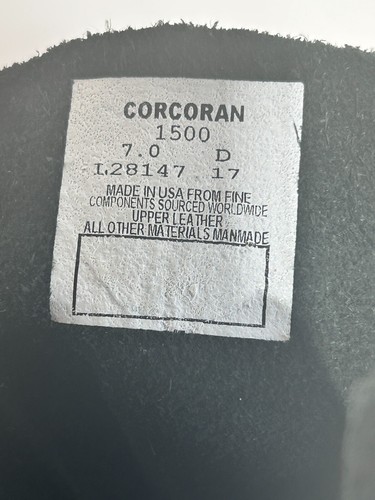 CORCORAN 1500 Men 10" Jump Boots Black Leather Military - Made In USA Size 7-D - Picture 4 of 7