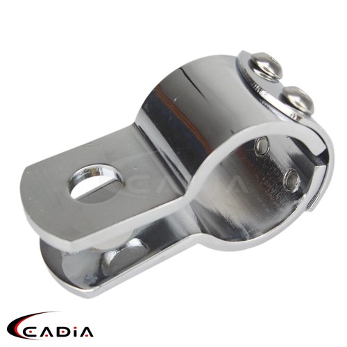 Soporte de abrazadera de clavija de pie de barra de choque de carretera de 1-1/4" pulgadas para Harley Chopper Café Racer - Imagen 4 de 7