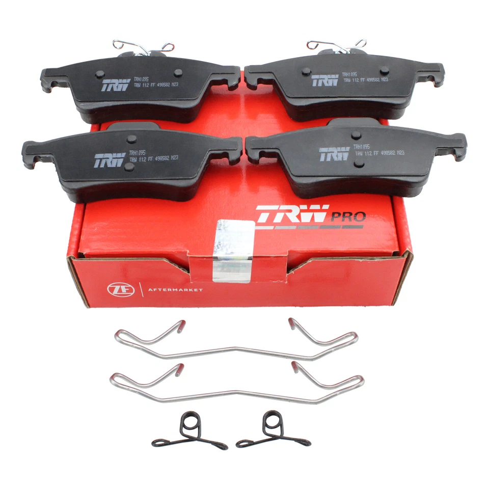 Juego de pastillas de freno traseras bajas metálicas TRW Pro para Ford Mazda Volvo Chevy Saab Jaguar Foto 3 de 4