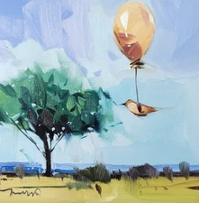 Storybook Style Landscape Decor PRINT Canvas Art By Artist Jose Trujillo 16x16