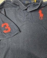 Polo Ralph Lauren Navy Blue Big Pony Polo Shirt Size Youth XL 18-20