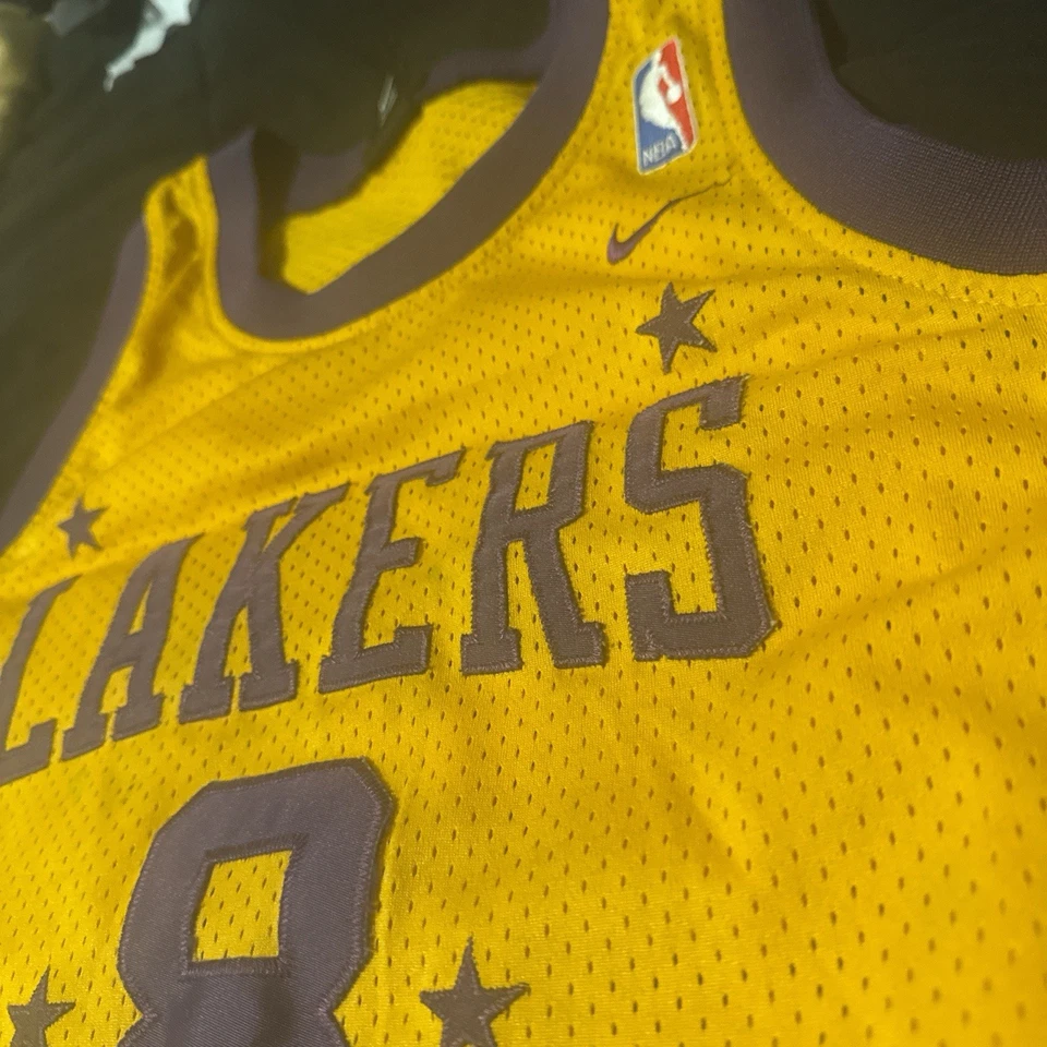Camiseta deportiva vintage Nike Rewind KOBE BRYANT #8 Los Angeles LA Lakers juvenil grande Foto 3 de 4