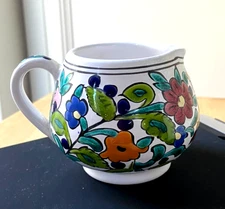 Vintage Handmade Greece Neofitoy Keramik Pottery Creamer  Small Pitcher