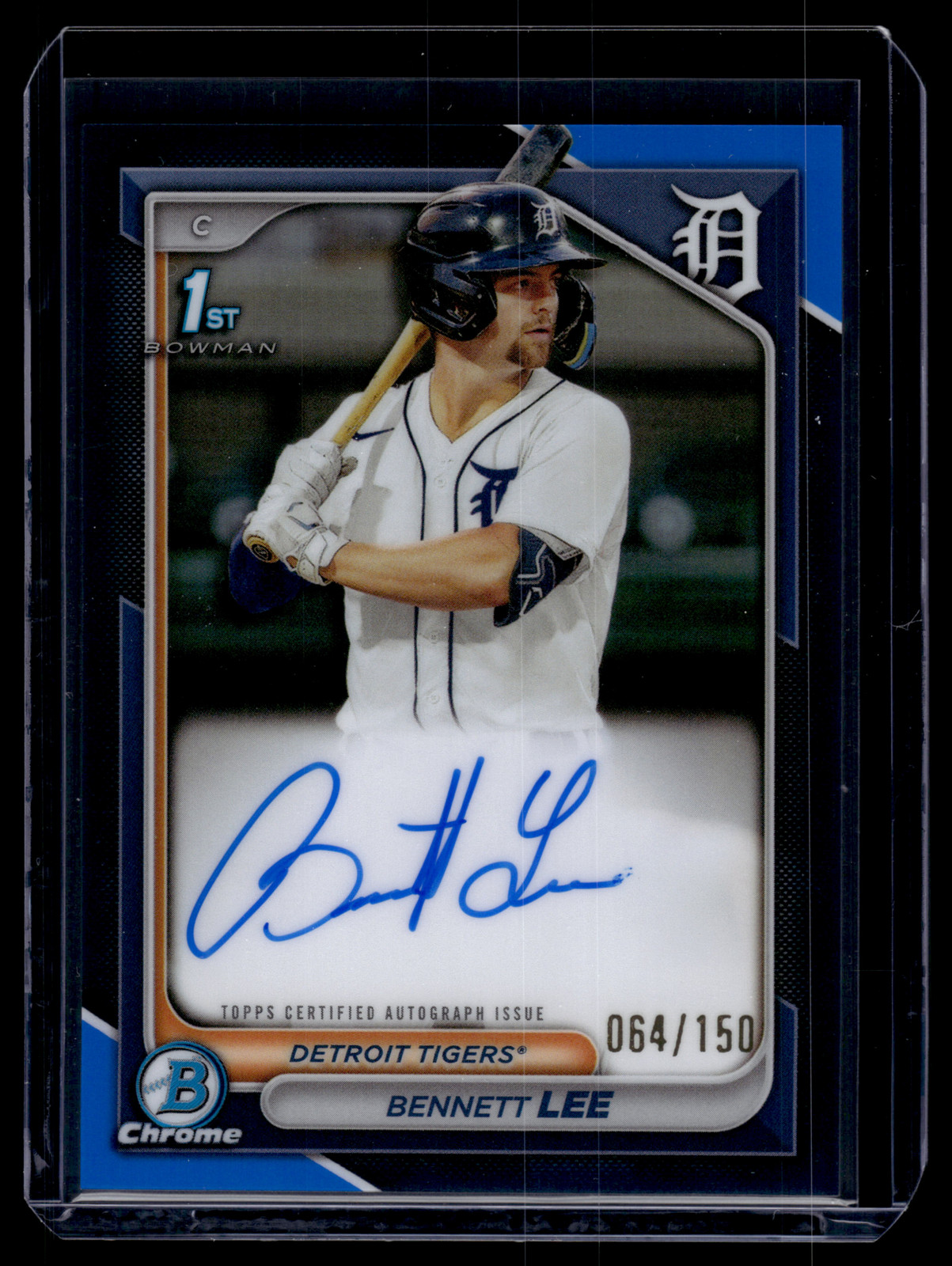 Bennett Lee 2024 Bowman Chrome Blue Refractor Auto Card /150 #CPA-BL