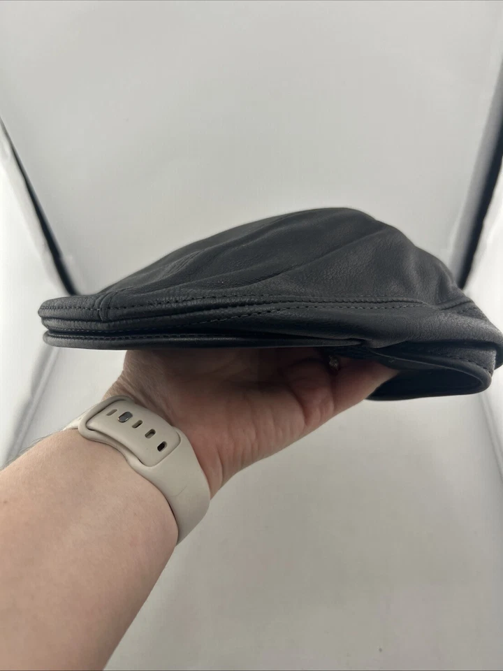 Gorra Stetson Newsboy, Cuero Genuino, Talla S/M Hecha en EE. UU., Nueva Nunca Usada De Colección Foto 3 de 4