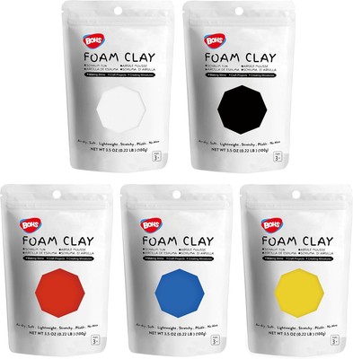 Primary Colors Ultralight Slime and Foam Modeling Clay, Air Dry, School Arts & C
