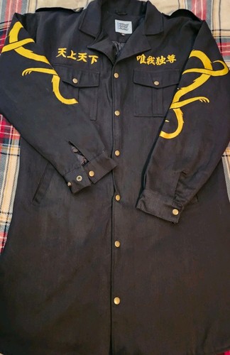 Anime Gear Guru Tokyo Revengers Embroidered Long Jacket Coat M Dragon Cosplay