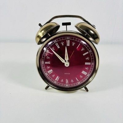 Westclox Hot Pink Vintage Alarm Clock Tick Tock Made In Scotland Working Wind Up