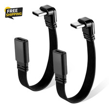 2Pack 90 Degree USB C Extension Cable, Usb2.0 C Male to Female Adapter