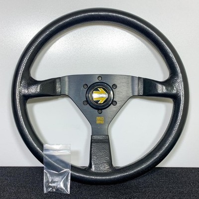 MOMO VELOCE Racing Steering Wheel 350mm Skin Foam 1988 JDM Vintage Horn Button