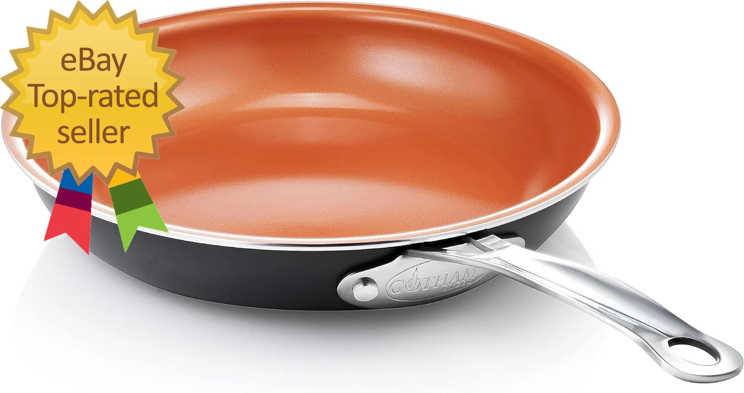 9.5 Inch Copper Non Stick Frying Pans Ceramic Non Toxic Frying Pans Nonstick