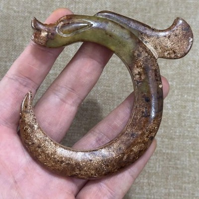 Xiu Jade Craftsmanship Jade Bi Jade Pendant Jade Pendant Handle Piece Dragon Rin