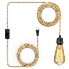 Plug in Pendant Light Cord, Farmhouse Hanging Lights with Plug in Cord, 15FT ...