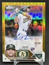 2023 Topps Chrome - Rookie Autographs Cody Thomas #RA-CT Gold Refractor 1/50
