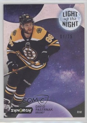 2022 Upper Deck Synergy Light Up The Night Pink 1/75 David Pastrnak #LN-DP 12el