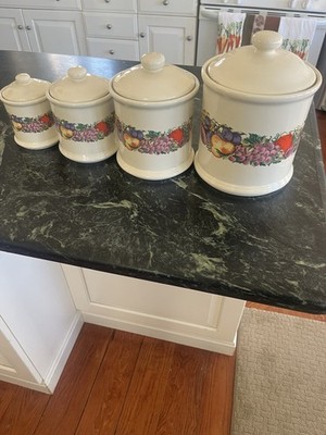 Cornucopia Ceramic Fruit Canister Set