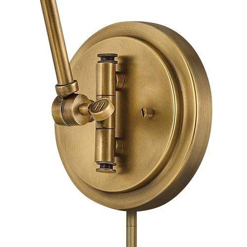 Hinkley Arti 18 1/4" Heritage Brass Adjustable ArmPlug-In Wall Lamp - Picture 10 of 10